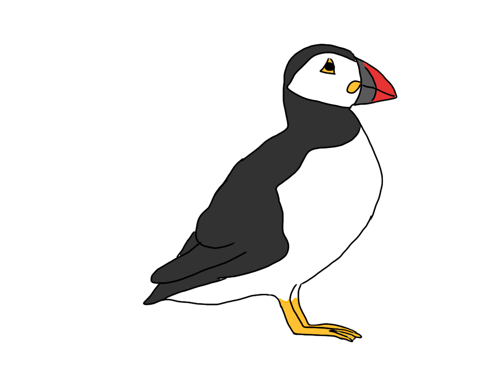 I’m sorry I didn’t draw a puffin until just now (UPDATED) this is not