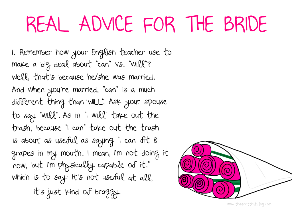 funny words of wisdom for newlyweds